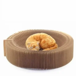 Akkordeon-Katzenkratzbett – Verspieltes Möbel für Katzen