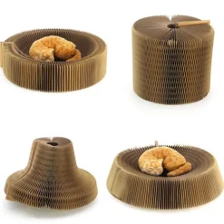 Akkordeon-Katzenkratzbett – Verspieltes Möbel für Katzen