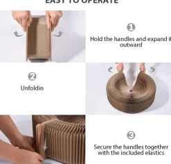 Akkordeon-Katzenkratzbett – Verspieltes Möbel für Katzen