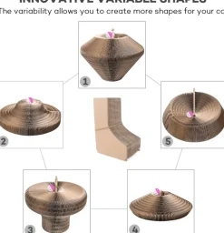 Akkordeon-Katzenkratzbett – Verspieltes Möbel für Katzen