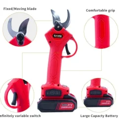 Akku-Gartenschere - Tragbarer Astschere