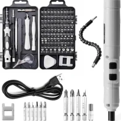 Akku-Mini-Elektroschrauber-Set – Kompaktes Elektrowerkzeug für schnelle Reparaturen
