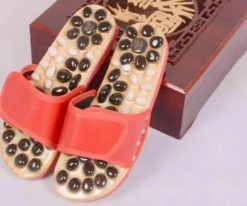 Akupunktur-Fußmassage-Hausschuhe - Gänseeier-Steintherapie-Hausschuhe