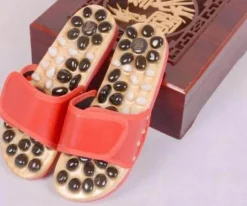 Akupunktur-Fußmassage-Hausschuhe - Gänseeier-Steintherapie-Hausschuhe