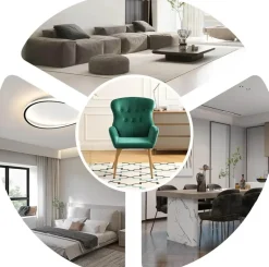 Akzentstuhl aus Samt – Moderne, elegante Wohnzimmermöbel