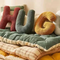 Alphora Alphabet Letter Fleece Pillow – Cozy Decorative A-Z Cushions