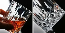 Altmodisches Whiskybecher-Set – Scotch-Bourbon-Gläser für Cocktails