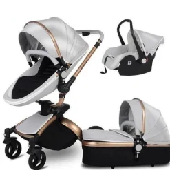 Aluminium 3-in-1 Kinderwagen - Modernes, stilvolles Design