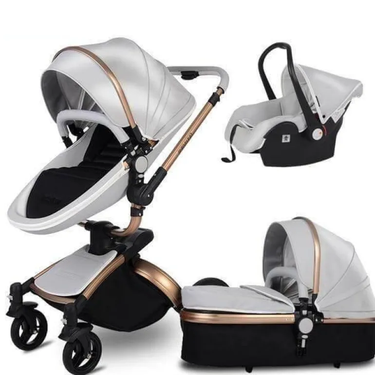 Aluminium 3-in-1 Kinderwagen - Modernes, stilvolles Design