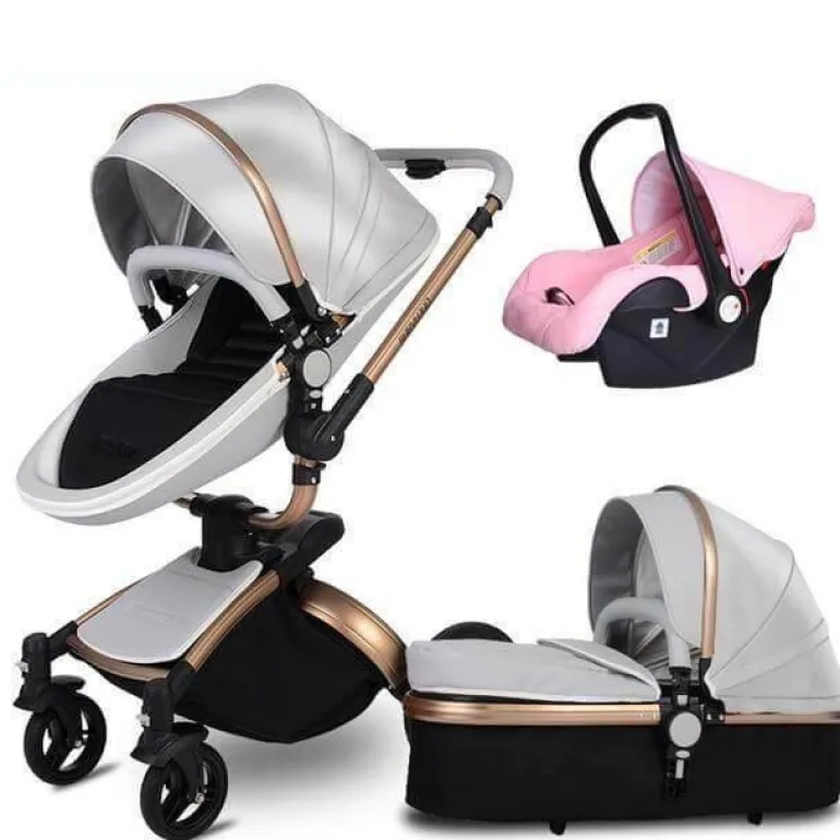 Aluminium 3-in-1 Kinderwagen - Modernes, stilvolles Design