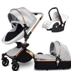 Aluminium 3-in-1 Kinderwagen - Modernes, stilvolles Design