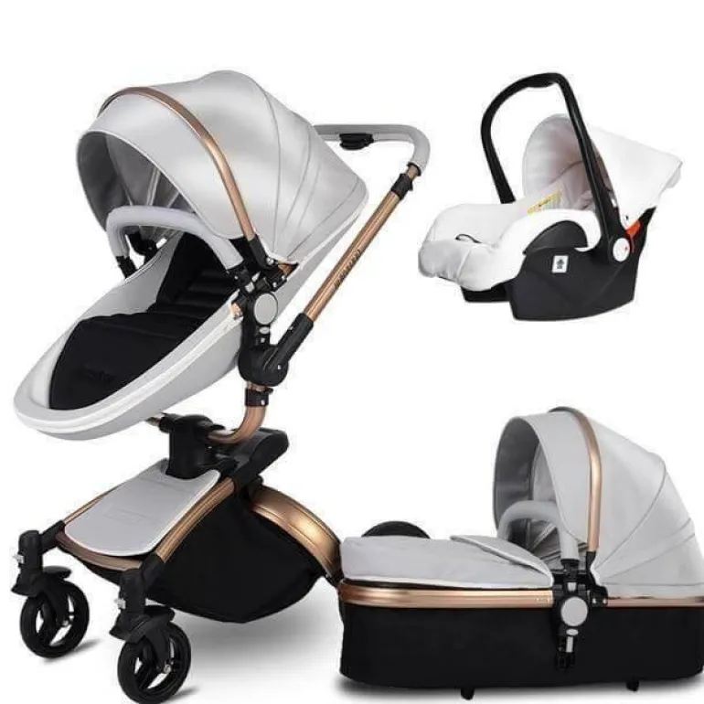 Aluminium 3-in-1 Kinderwagen - Modernes, stilvolles Design