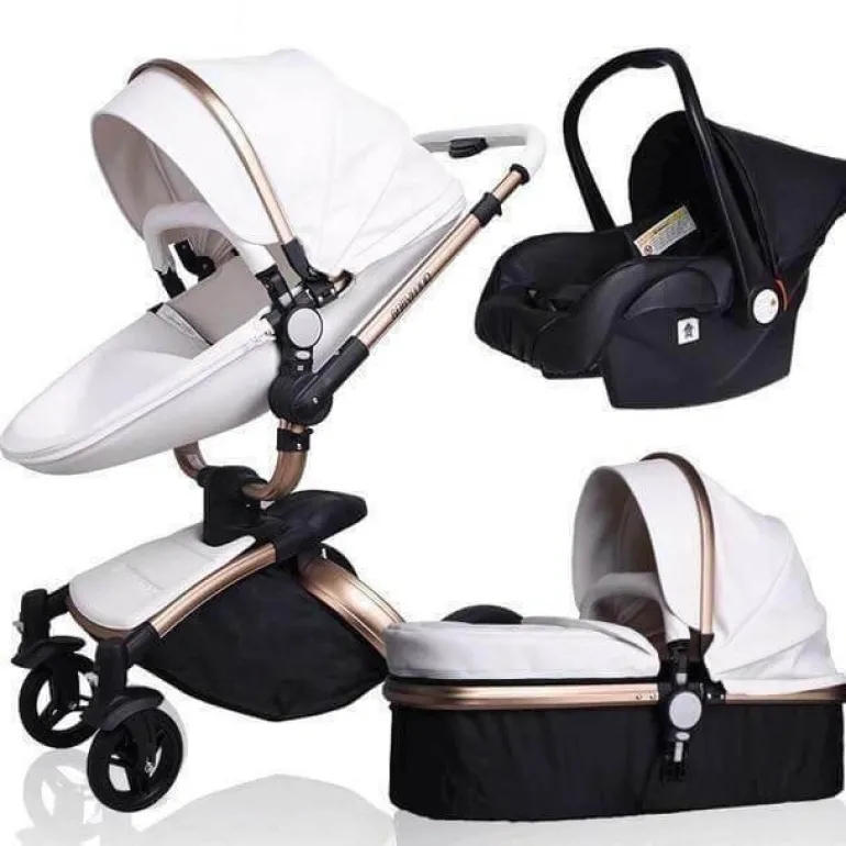 Aluminium 3-in-1 Kinderwagen - Modernes, stilvolles Design