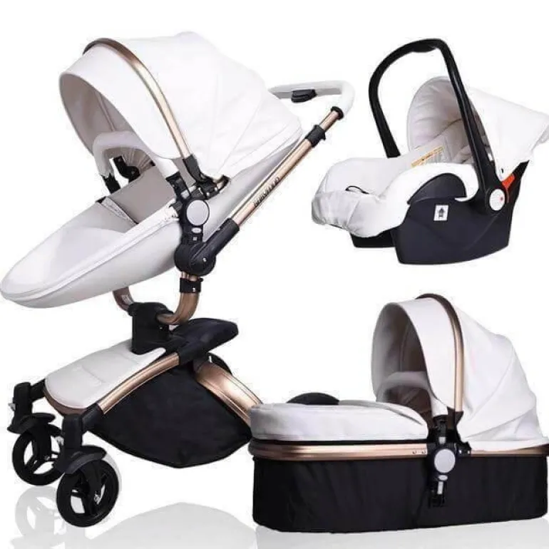 Aluminium 3-in-1 Kinderwagen - Modernes, stilvolles Design