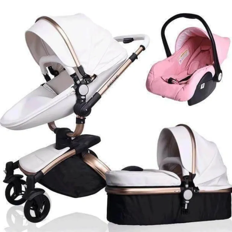 Aluminium 3-in-1 Kinderwagen - Modernes, stilvolles Design