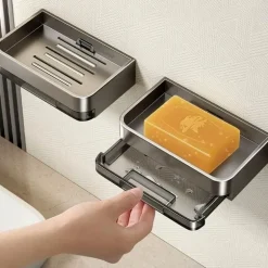 Aluminum Soap Holder - Durable Bathroom Organizer