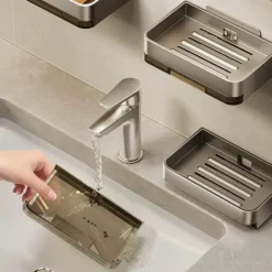 Aluminum Soap Holder - Durable Bathroom Organizer