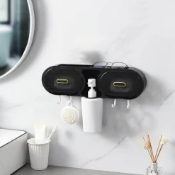 An der Wand montiertes, wasserdichtes Badezimmer-Aufbewahrungsregal – eine organisierte Regallösung