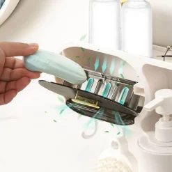 An der Wand montiertes, wasserdichtes Badezimmer-Aufbewahrungsregal – eine organisierte Regallösung