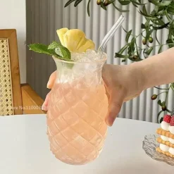Ananas-Cocktailglas – 480 ml, geprägtes Trinkgeschirr für die Hausbar