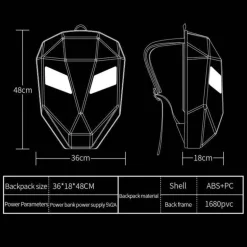 Anpassbarer Reiserucksack mit LED-Bildschirm