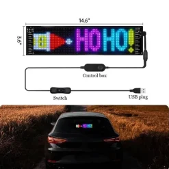 Anpassbares LED-Bluetooth-Autoschild - Fun Ride Display