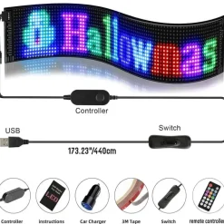 Anpassbares LED-Bluetooth-Autoschild - Fun Ride Display