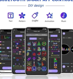 Anpassbares LED-Bluetooth-Autoschild - Fun Ride Display