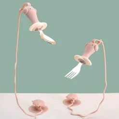 Anti-Drop-Babylöffel- und Gabel-Set – langlebiges Baby-Essgeschirr
