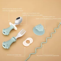 Anti-Drop-Babylöffel- und Gabel-Set – langlebiges Baby-Essgeschirr