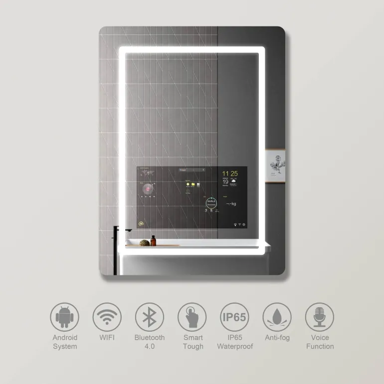 Anti-Fog LED Wall Mirror - Smart Bathroom Mirror Design