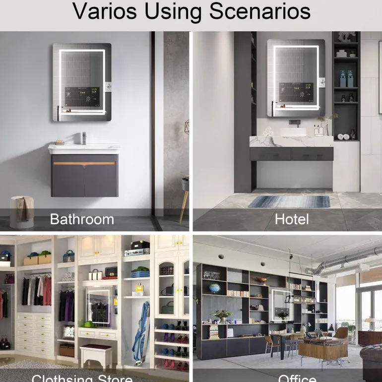 Anti-Fog LED Wall Mirror - Smart Bathroom Mirror Design