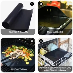 Antihaftbeschichtete BBQ-Grillmatte - Wiederverwendbare Grillabdeckung