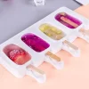 Antihaftbeschichtete Eisform für Stieleis - Eiscreme-Maschinen-Set mit 4 Mulden