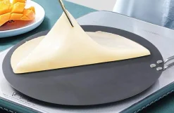 Antihaftbeschichtete schwarze Pfannkuchenpfanne aus Eisen – langlebiges rundes Kochgeschirr