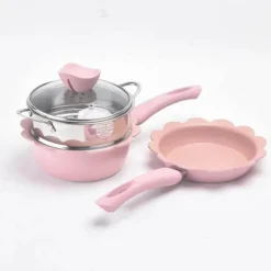 Antihaftbeschichteter Babynahrungstopf – 16 cm großer Kochtopf aus Maifan-Stein