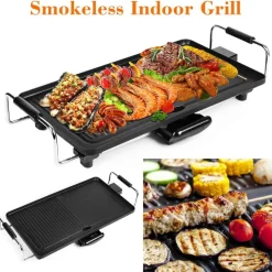 Antihaftbeschichteter Elektrogrill für den Innenbereich – rauchfreies, einfaches Kochgerät