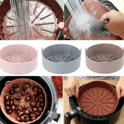 Antihaftbeschichteter Luftfritteusenkorb – wiederverwendbares Kochzubehör für einfaches Kochen