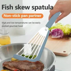 Antihaftbeschichteter Silikonspatel – Kochwender aus Stahl