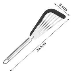 Antihaftbeschichteter Silikonspatel – Kochwender aus Stahl