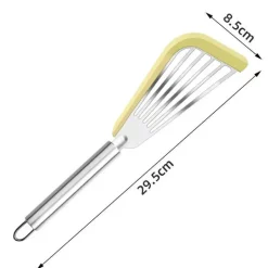 Antihaftbeschichteter Silikonspatel – Kochwender aus Stahl