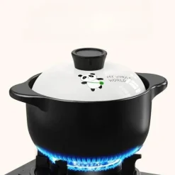 Antihaft-Bratpfanne im Panda-Design – Kochgeschirr im japanischen Stil