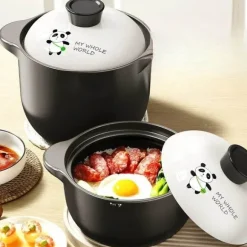 Antihaft-Bratpfanne im Panda-Design – Kochgeschirr im japanischen Stil