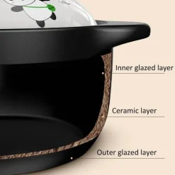 Antihaft-Bratpfanne im Panda-Design – Kochgeschirr im japanischen Stil