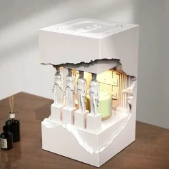 Antike Gips-Nachtlampe - Vintage Dekorative Beleuchtung