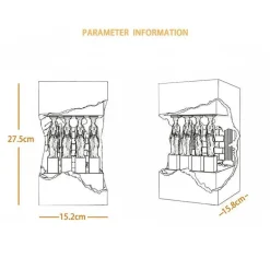 Antike Gips-Nachtlampe - Vintage Dekorative Beleuchtung