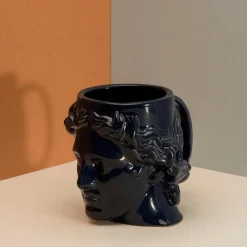 Antike griechische Kopftasse - Keramik Kaffeetasse