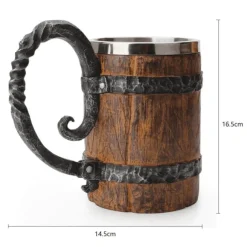 Antiker Totenkopf Edelstahlbecher - Gothic Trinkgeschirr