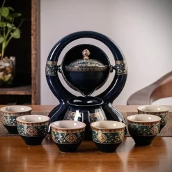 Antikes chinesisches Teekannenset aus Porzellan – einzigartiges Vintage-Design