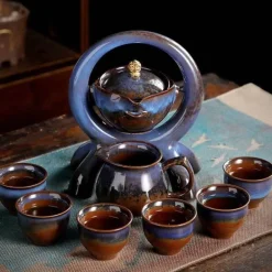 Antikes chinesisches Teekannenset aus Porzellan – einzigartiges Vintage-Design